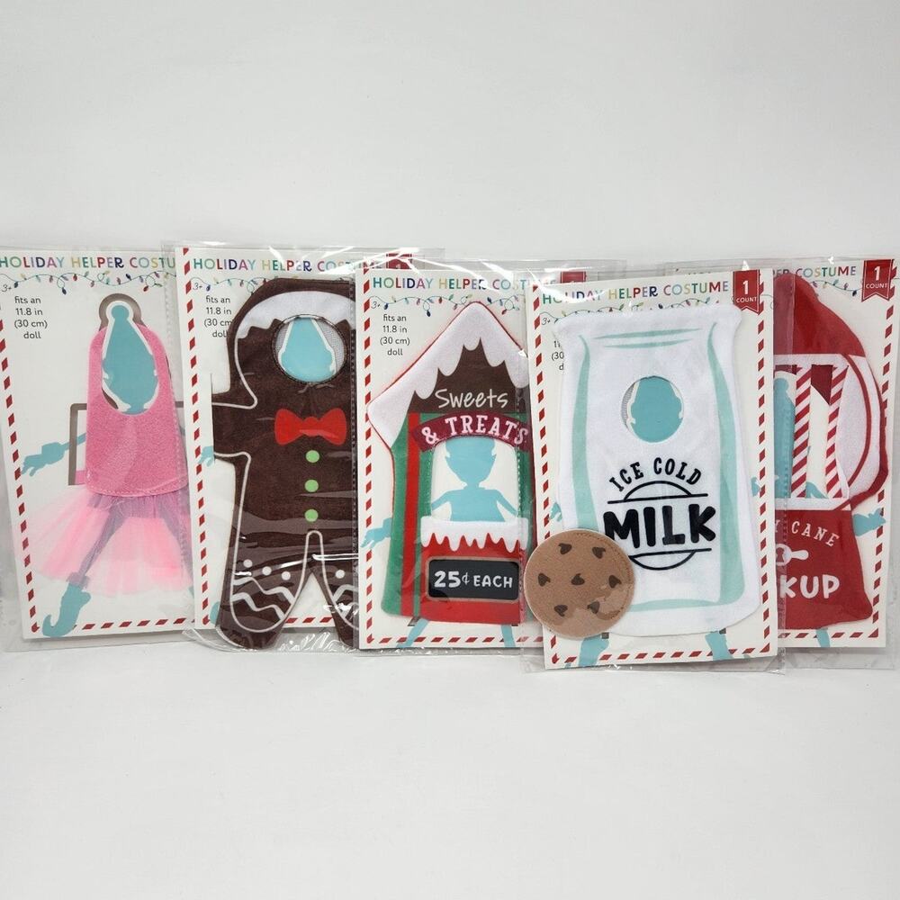 Elf Holiday Helper Costumes - Ballerina, Gingerbread, Sweet Treats, Milk & Cooki